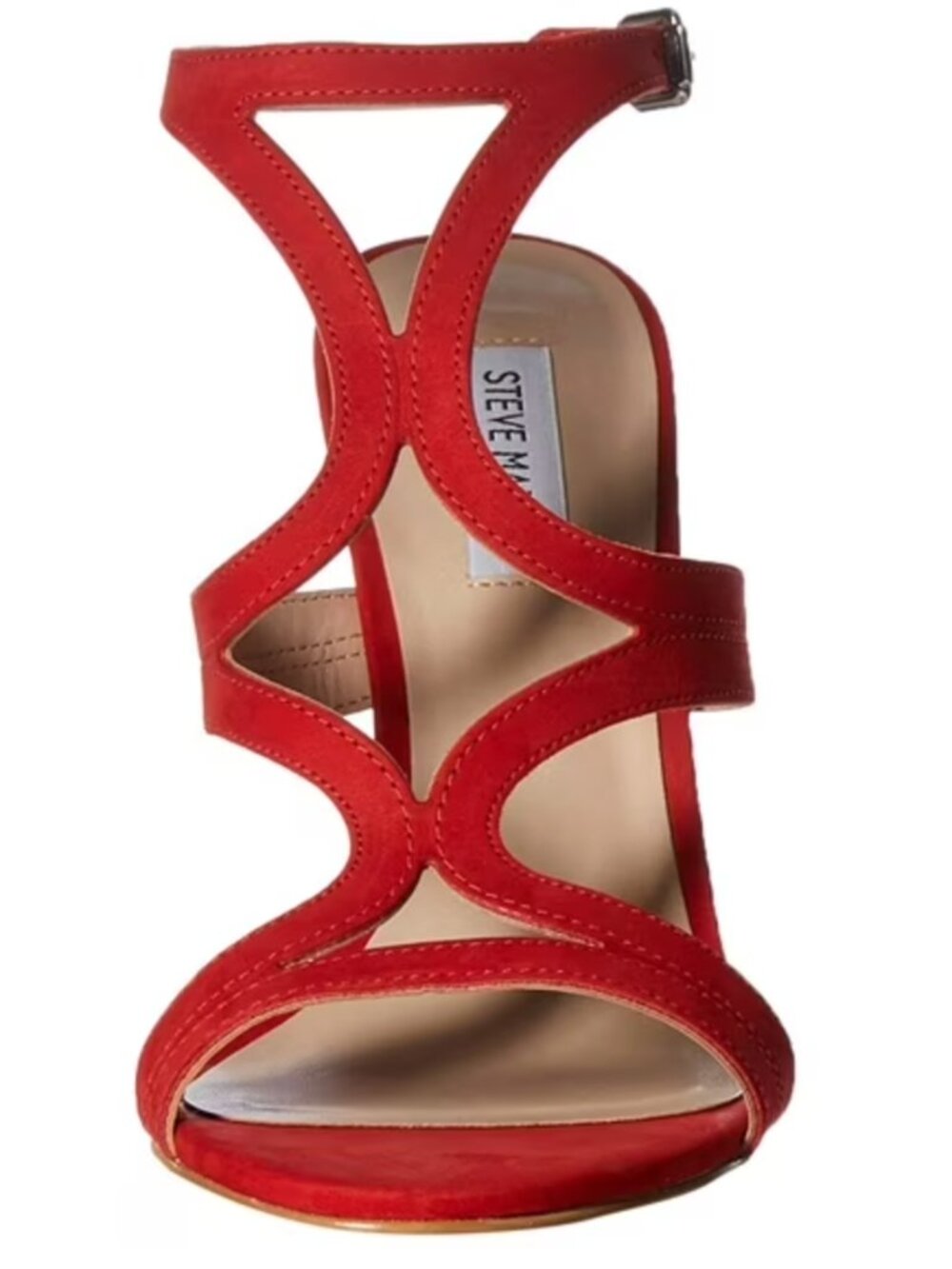 STEVE MADDEN SIDNEY NUBUCK RED SANDALS